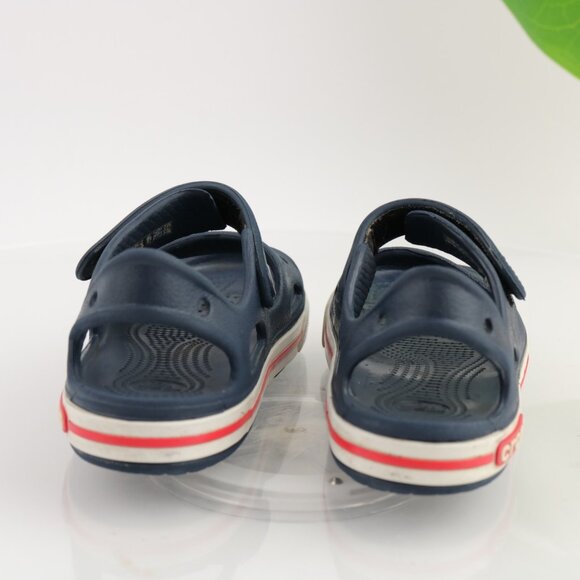 CROCS Boys Crocband II Sandal Size C 11 Big Kid 5y+ Navy Blue Adjustable Strap - Picture 6 of 11